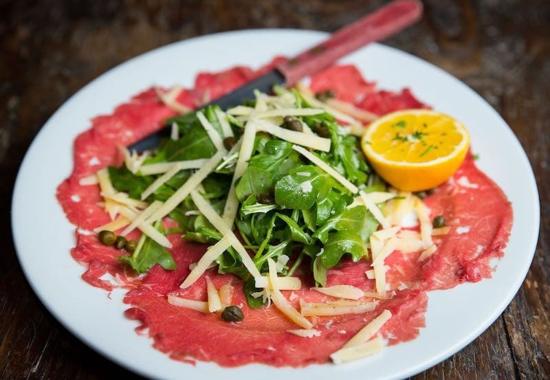 beef carpaccio bella luna nyc