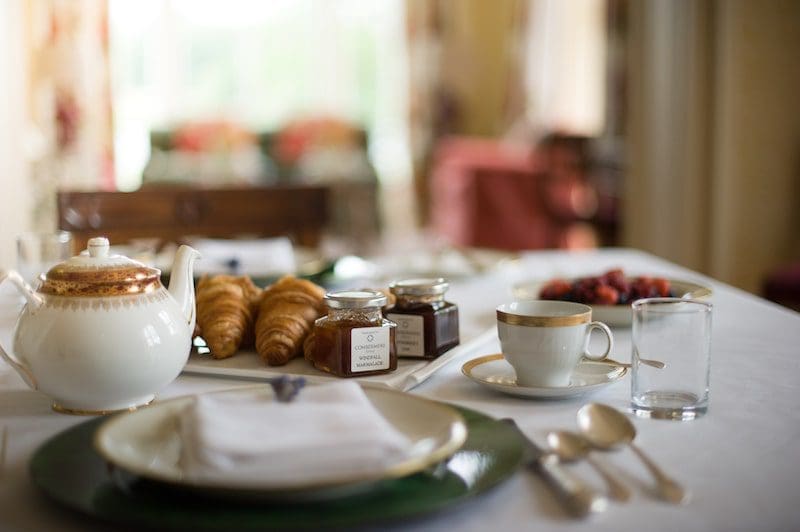 locally sourced breakfast at combermere abbey