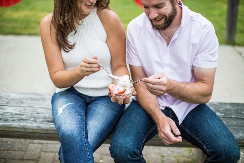couple eating ice cream together