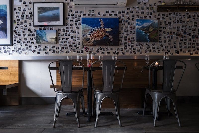 interior at noreetuh hawaiian restaurant in nyc lower east side