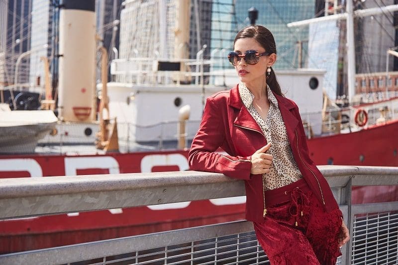 the one paint aysha new york blazer manhattan in scarlet