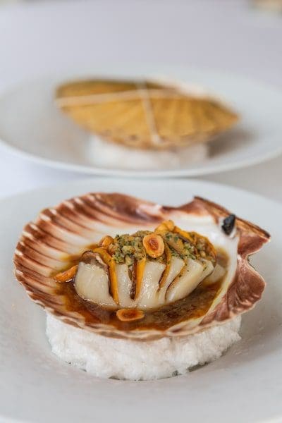 xxl scallop five course menu