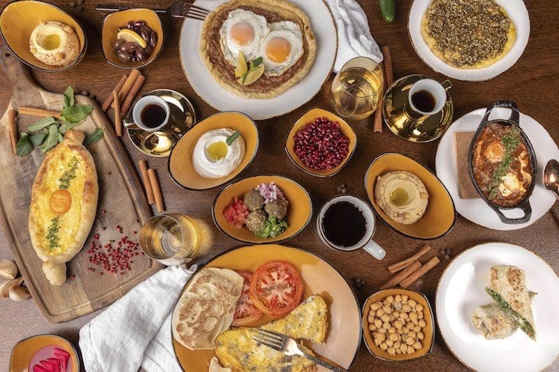 habibi lebanese restaurant breakfast spread at the grand at moon palace cancun