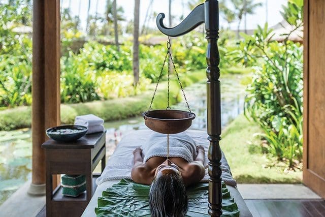 woman getting an Ayurvedic spa treatment - East End Taste Magazine