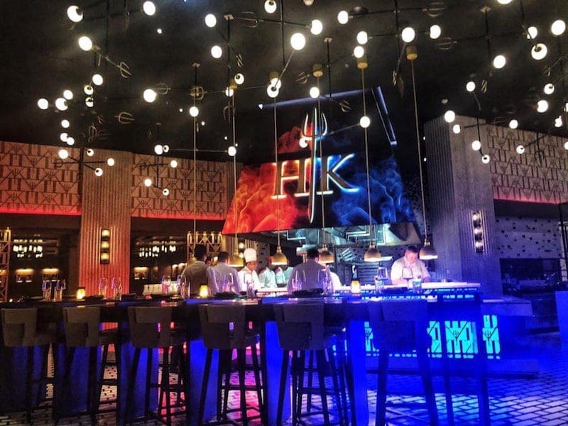 hell's kitchen interior dubai blue lights - East End Taste Magazine