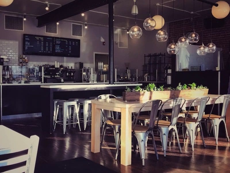 j. rene coffee roasters interior tables west hartford connecticut - East End Taste Magazine