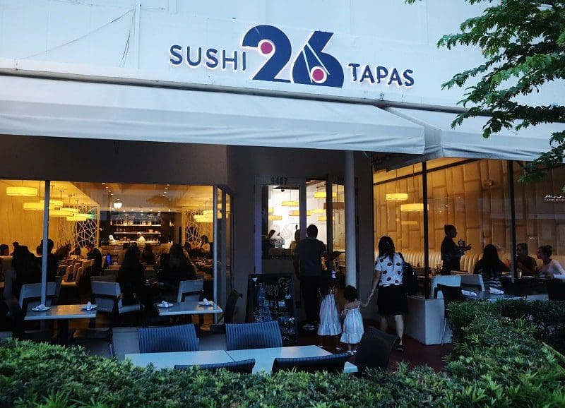 26 sushi and tapas restaurant exterior