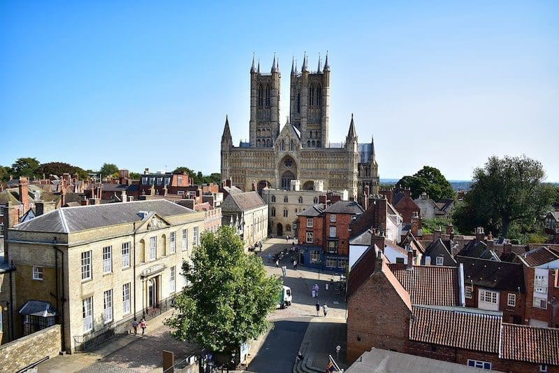 lincoln cathedreal from castle walls