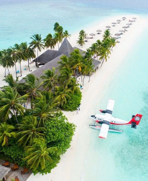 luxury overseas property seaplane beautiful tropical paradise