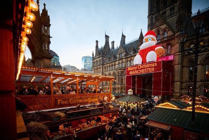 Albert Square Manchester Town Hall christmas