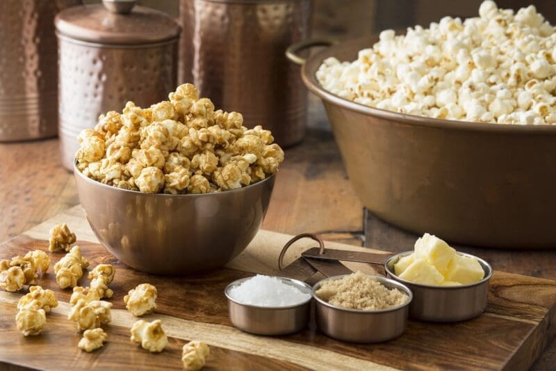 popcorn display pretty cooking natural at home homemade caramel