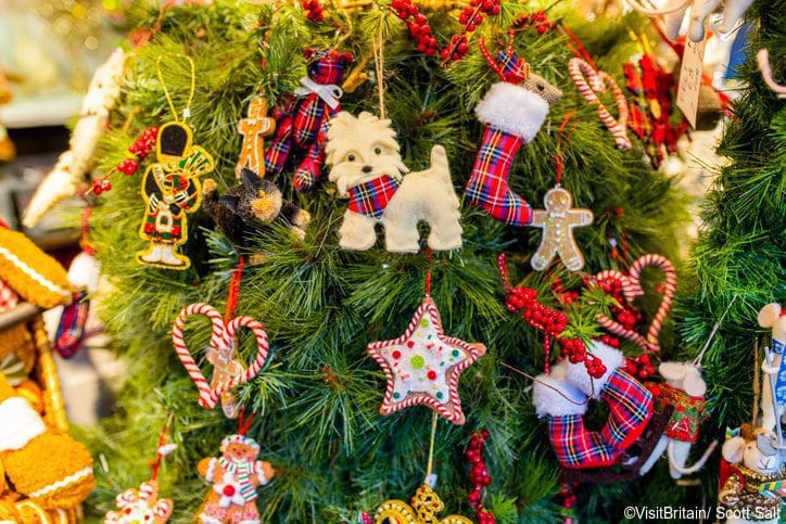 festive tree holiday decorations scottie dog