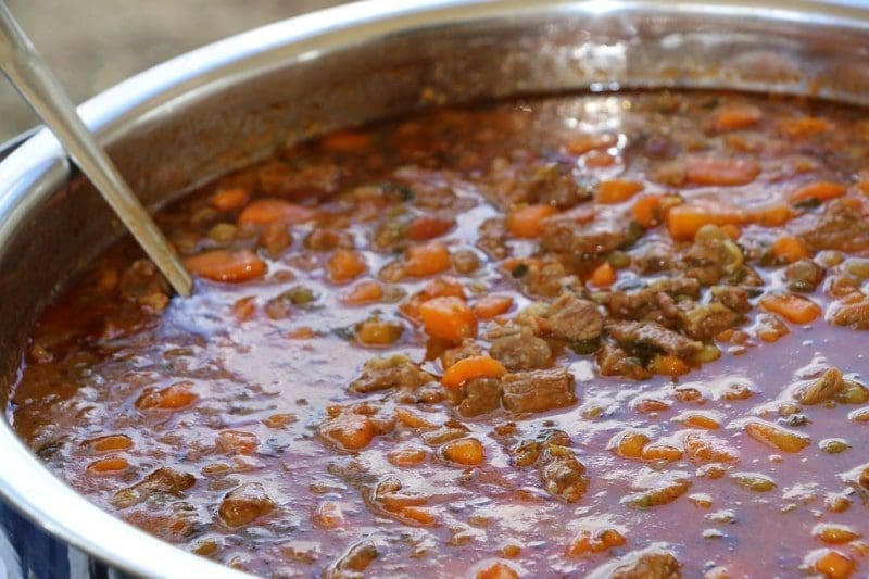 curry goat stew cooking