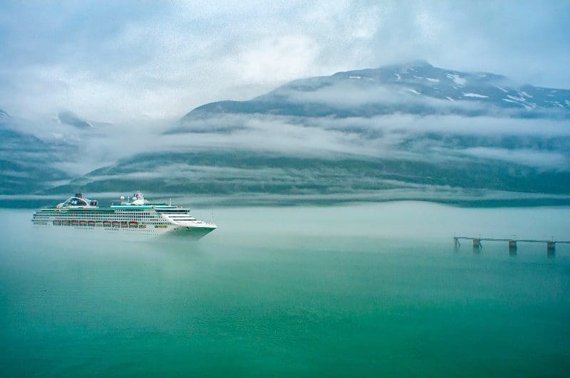 alaska cruise mist fog vacation