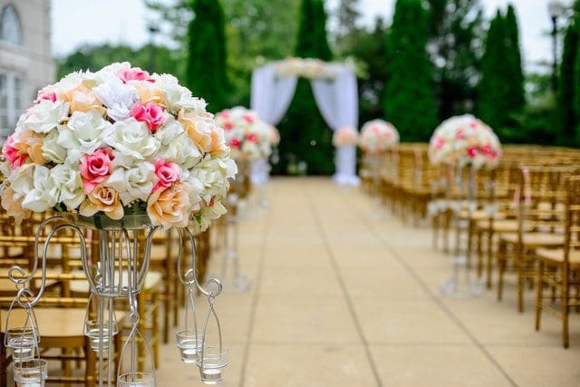 beautiful wedding venue decor flowers ceremony simple elegant