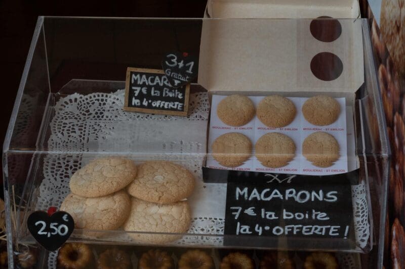 macarons in container shopping in vintage france