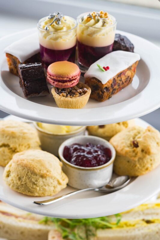 the headland hotel festive scones biscuits tea cakes