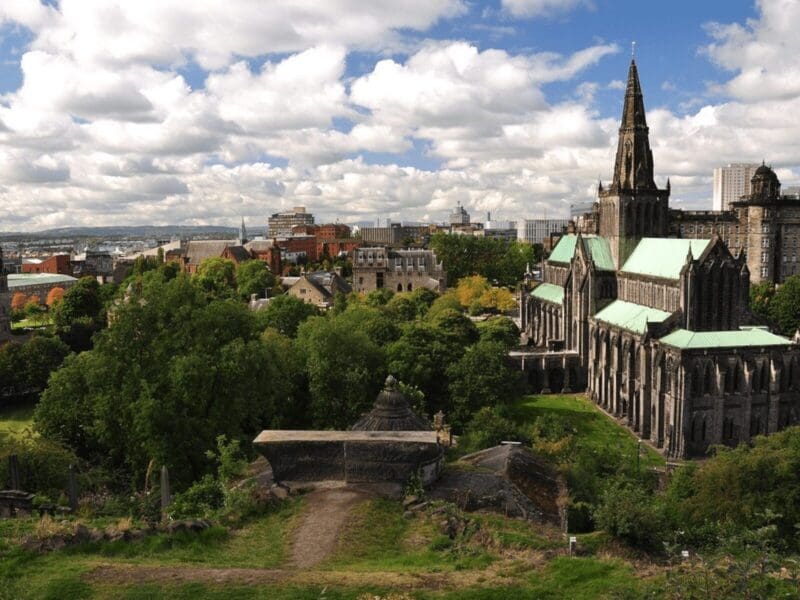 glasgow dinner blue sky scotland