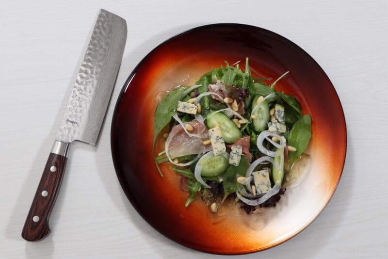 Syosaku plate and knife
