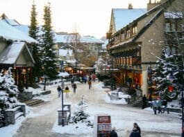 whistler Canada village in the winter