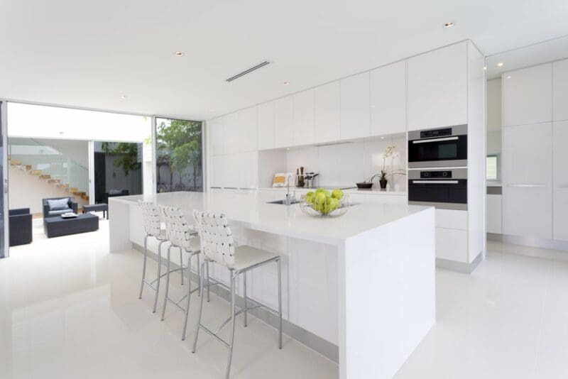 luxury all white modern kitchen
