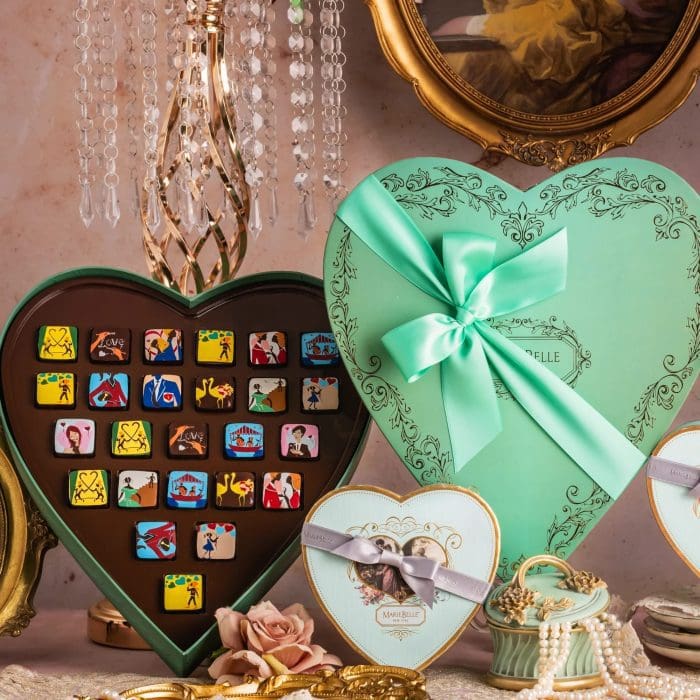 Valentine's Day ganache chocolates MarieBelle