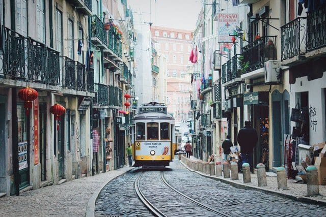 portugal tram streets