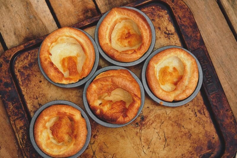 freshly cooked yorkshire pudding