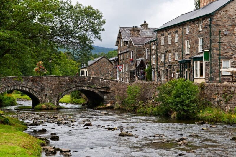 The village of Beddgelert in Snowdonia, Wales