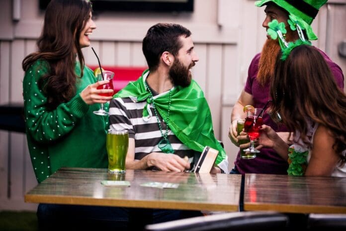people celebrating st. patrick's day wearing green