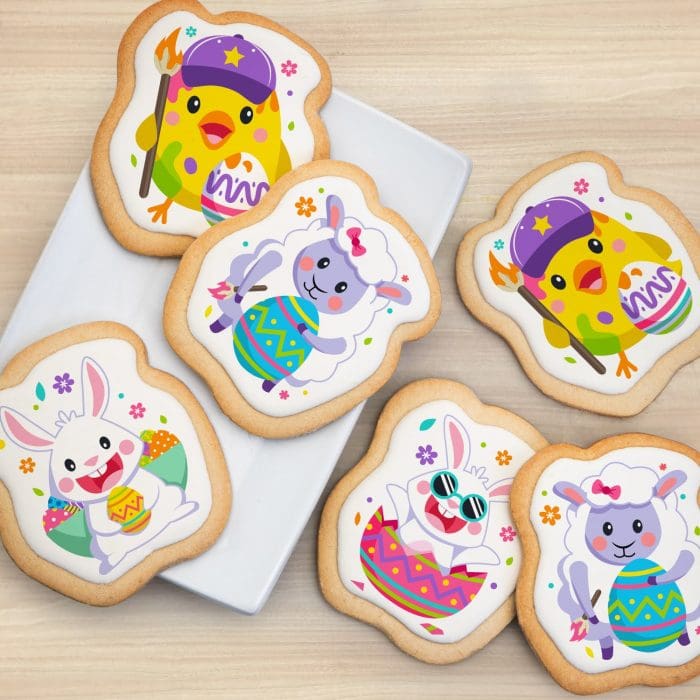 Hoppy Easter coloring kit cookies