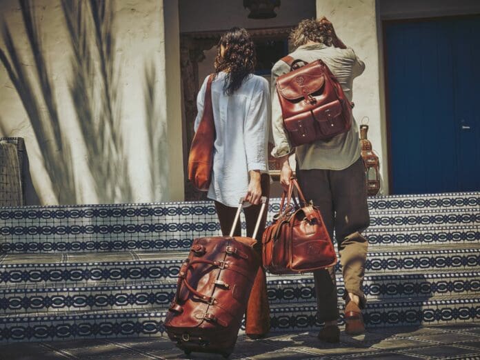 Ghurka luggage travel couple