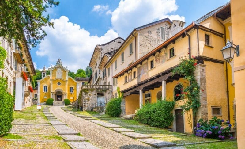 Scenic sight in Orta San Giulio, beautiful village