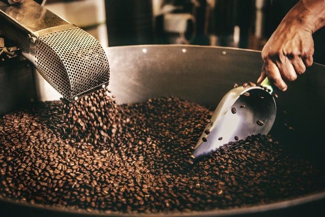 coffee beans scoop
