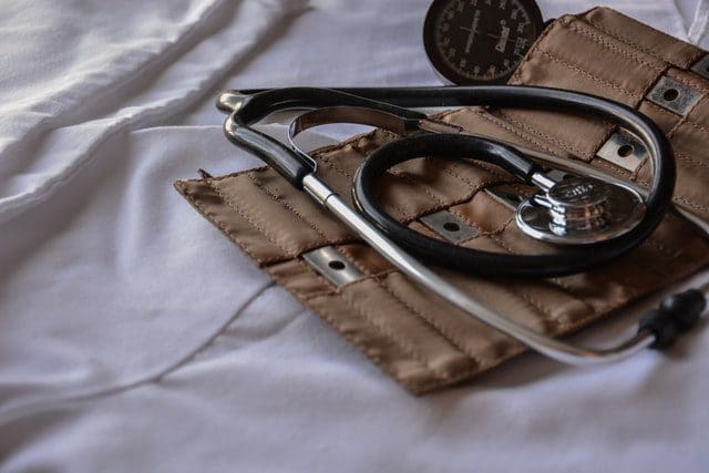 stethoscope and medical kit