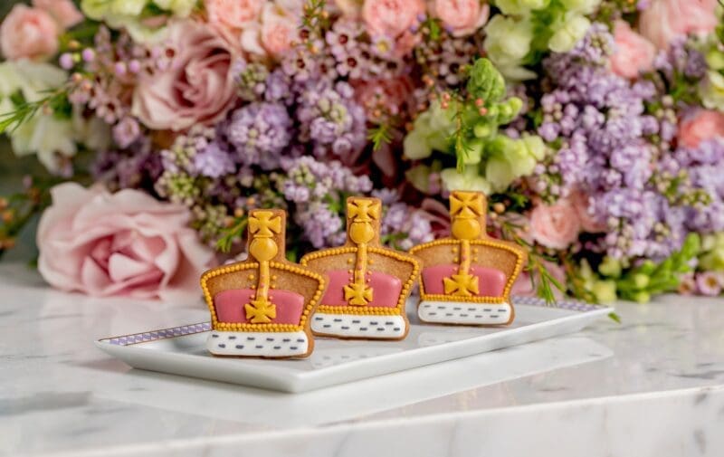 The Berkeley Jubilee Afternoon Tea crown cookies