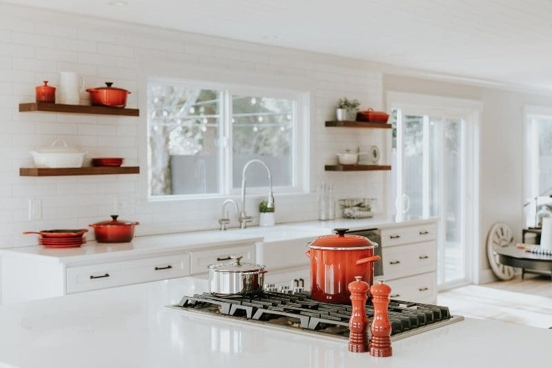 open shelving kitchen interior design
