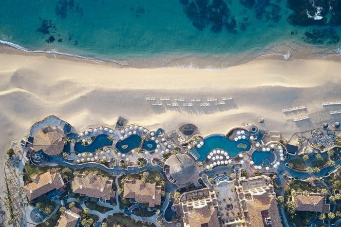 Aerial Pools and Beach resort Los Cabos Mexico