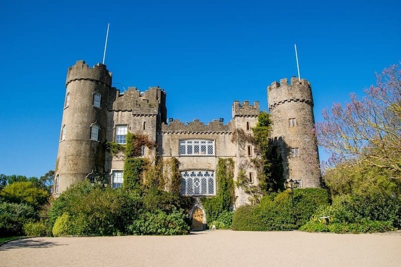 malahide castle blue sky ireland east end taste