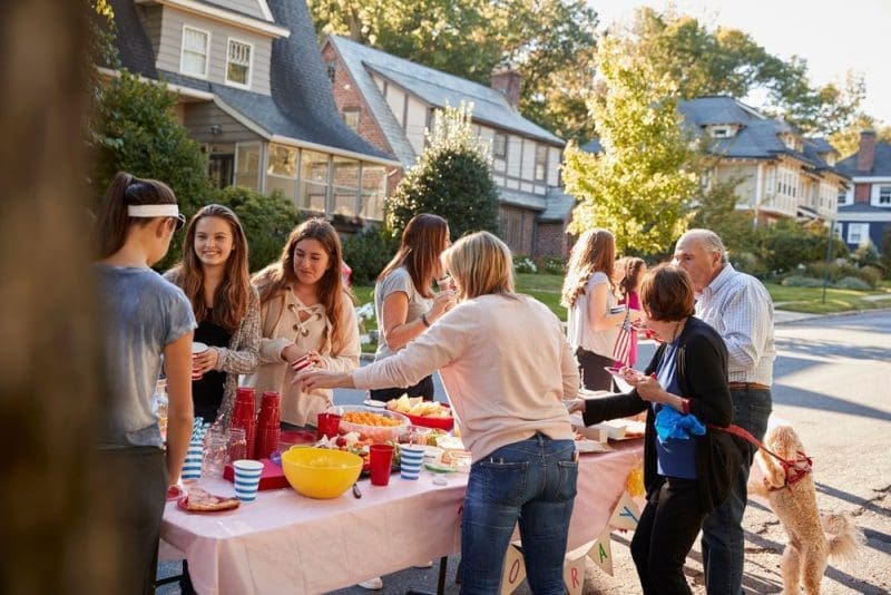 outdoor happy family reunion