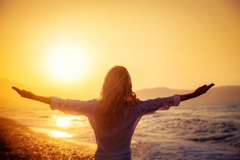 Happy woman on summer vacation