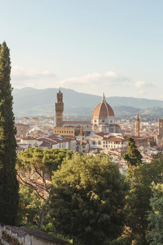 stunning view of Florence in Italy