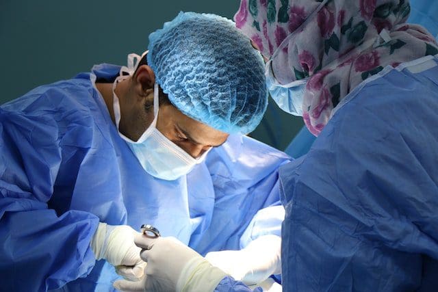 plastic surgery procedure operating room