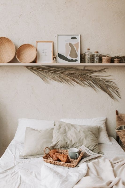 A Breakfast Tray on a Bed