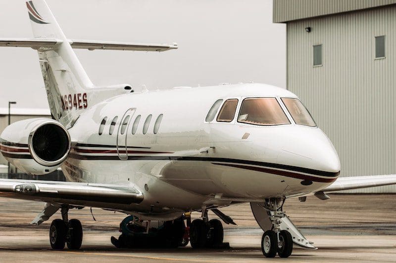 private jet at airport
