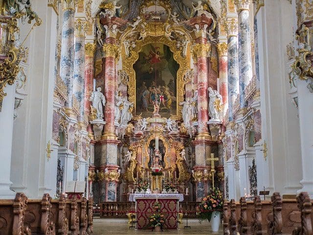 Interior of the Pilgrimage Church of Wies