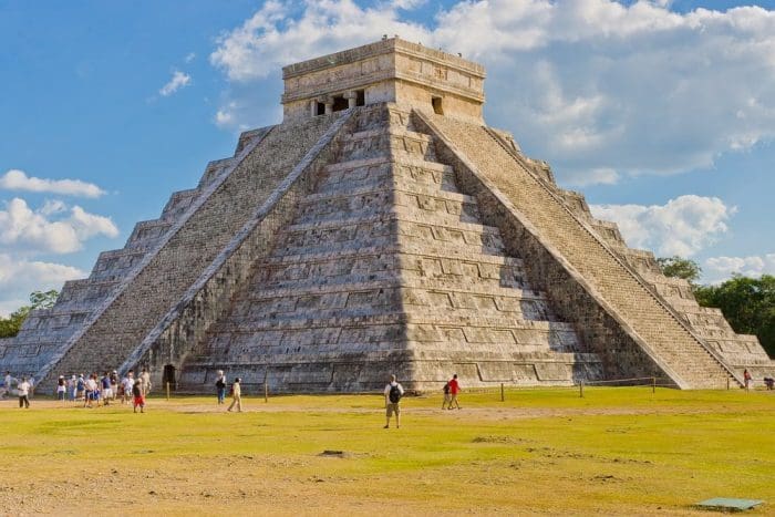 El Castillo pyramid at the Maya archaeological site of Chichen Itza