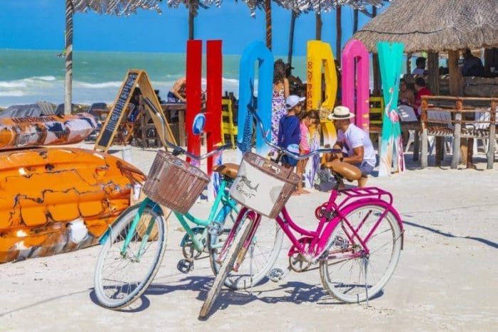 Holbox Mexico Colorful welcome letters