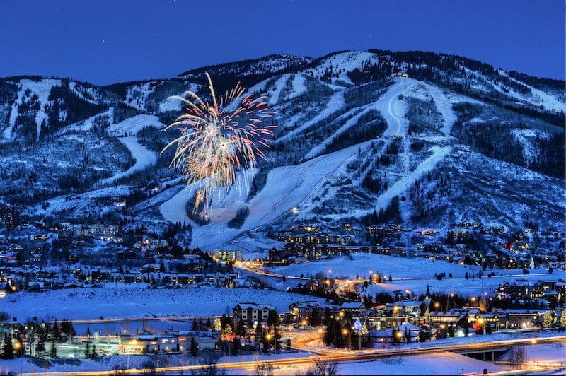 Steamboat Ski Resort Fireworks in Colorado