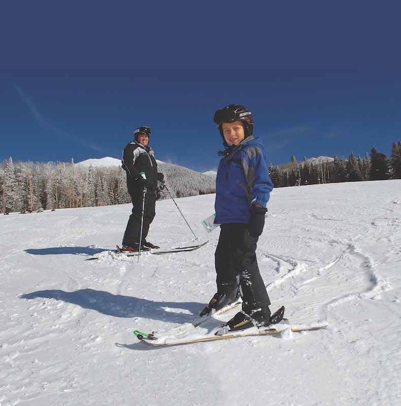 Arizona Snowbowl skiers on the slopes